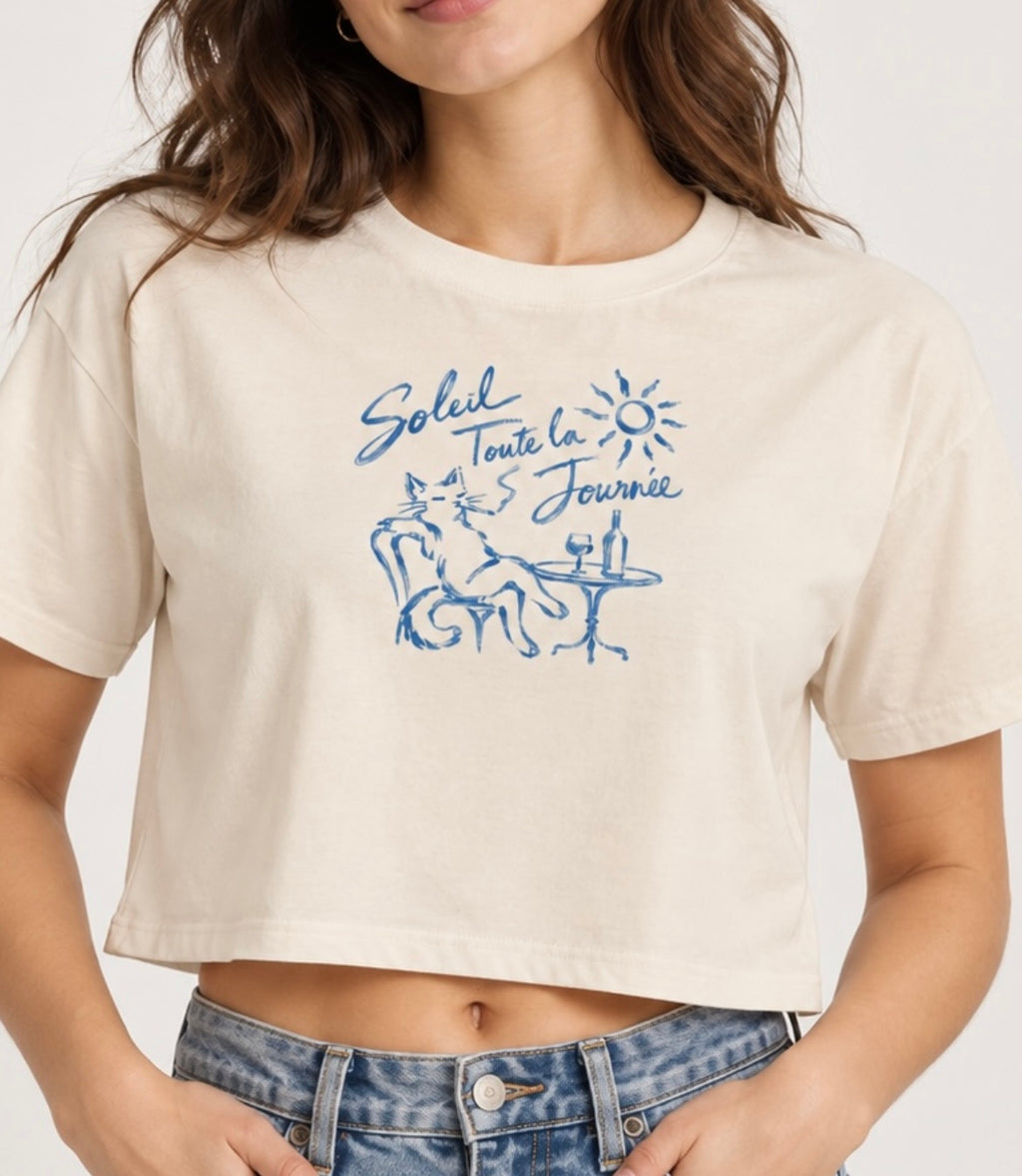 Soleil Toute la Journée Cat Crop Top
