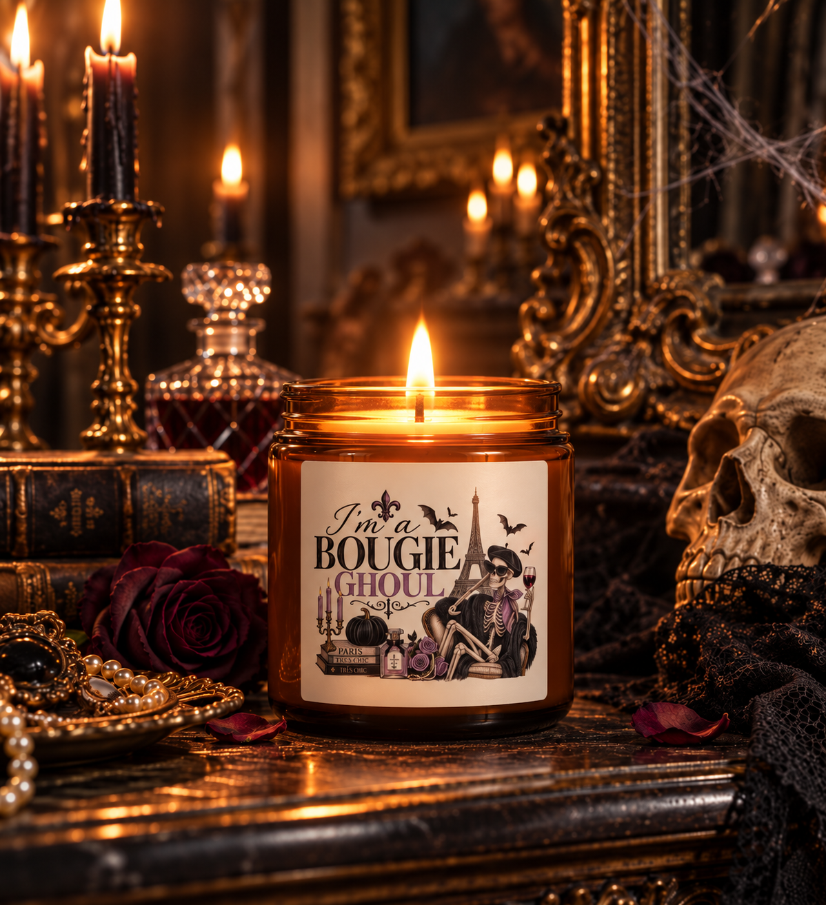 I'm a Bougie Ghoul - Amber jar soy candle