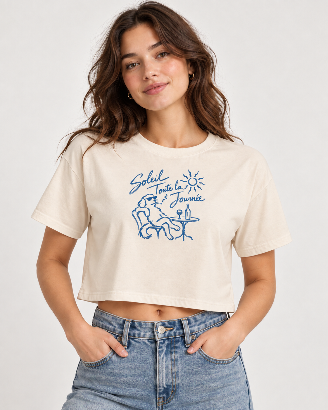 Soleil Toute la Journée Dog Crop Top