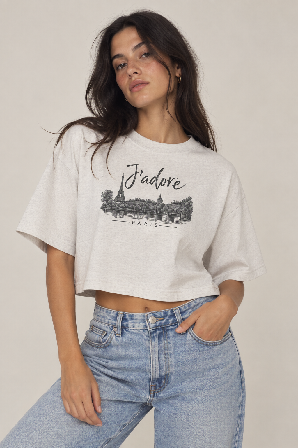 J’adore Paris Cropped Tee