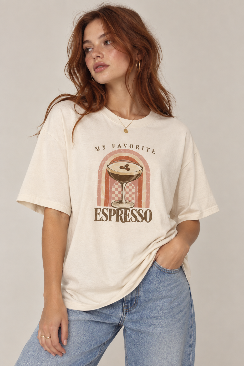 My Favorite Espresso Oversized Tee